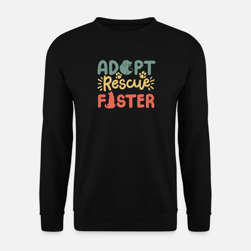 Hund adoptieren Rettung - Unisex Pullover - Schwarz