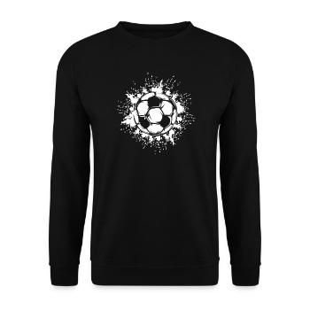 Fußball Farbexplosion Ball Mannschaft Illustration - Unisex Pullover - Schwarz - Vorne - Alina (178cm) & Michal (187cm)