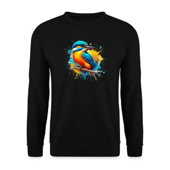 Martin-pêcheur - Sweat-shirt Unisexe - noir - Devant - Alina (178cm) & Michal (187cm)