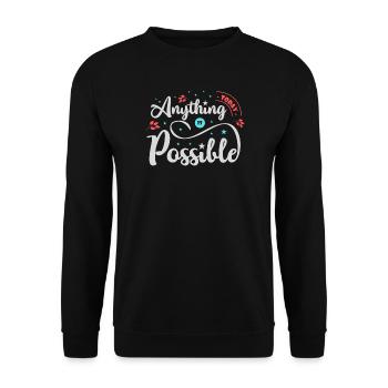 Tout est possible - Sweat-shirt Unisexe - noir - Devant - Alina (178cm) & Michal (187cm)
