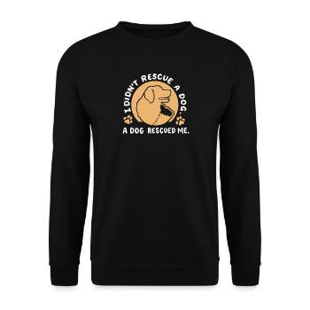 Hunderettung Hunderetter - Unisex Pullover - Schwarz - Vorne - Alina (178cm) & Michal (187cm)