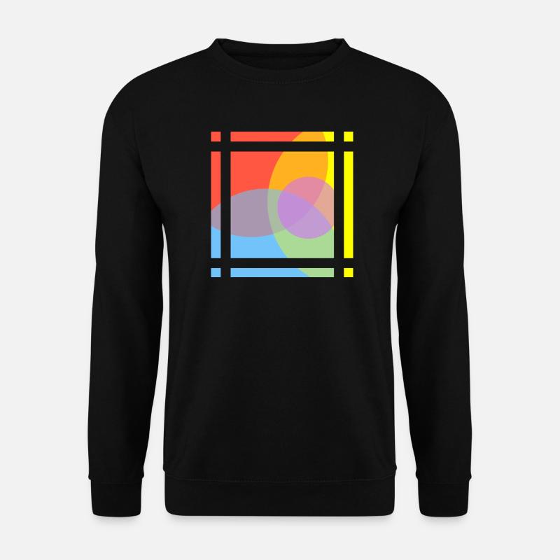 Geometrische Farbenspiele  - Unisex Pullover - Schwarz