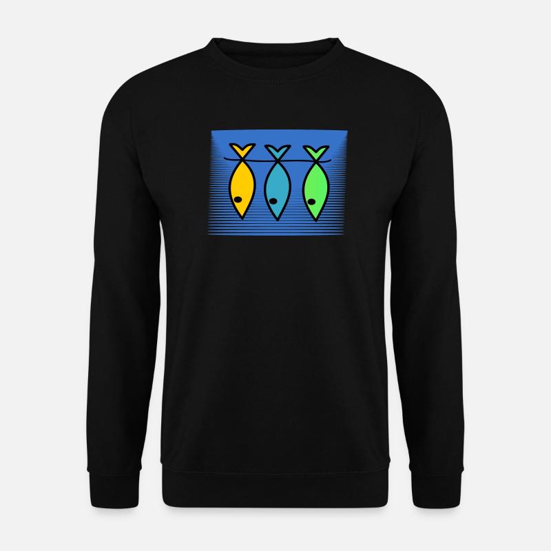 FISCH. SARDINE. Aprilscherze. MEER. OZEAN - Unisex Pullover - Schwarz