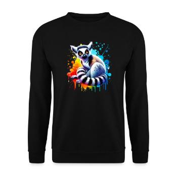 Lemur - Unisex Pullover - Schwarz - Vorne - Alina (178cm) & Michal (187cm)