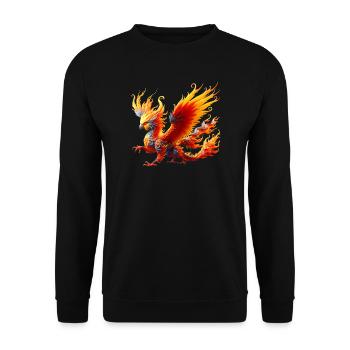 Dragon Nymphe (04) - Sweat-shirt Unisexe - noir - Devant - Alina (178cm) & Michal (187cm)