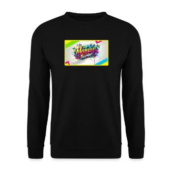 Medellin Kolumbien Graffiti Design - Unisex Pullover - Schwarz - Vorne - Alina (178cm) & Michal (187cm)