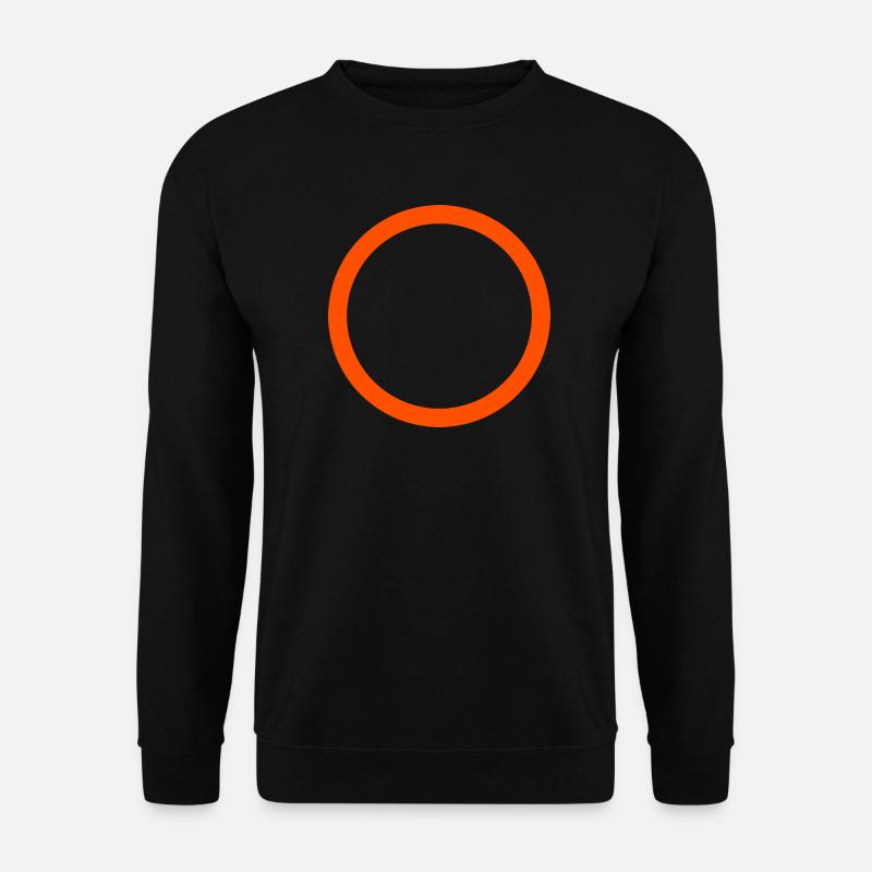 Neon Orange Circle Emblem - Unisex Sweatshirt - black