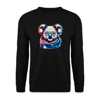Koala - Unisex Sweatshirt - black - Front - Alina (178cm) & Michal (187cm)