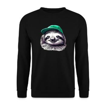 Faultier - Unisex Pullover - Schwarz - Vorne - Alina (178cm) & Michal (187cm)