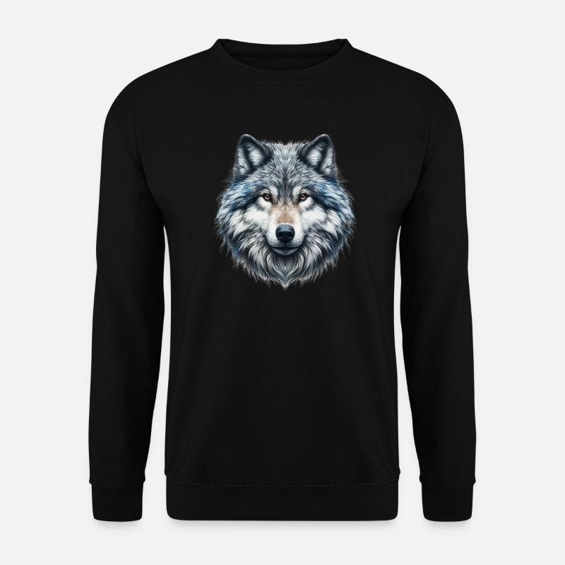 Wolf - Unisex Pullover - Schwarz