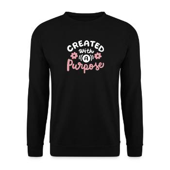 Christlicher Glaube Bibel Zitat - Unisex Pullover - Schwarz - Vorne - Alina (178cm) & Michal (187cm)