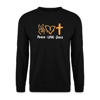 Christlich Jesus Religiös - Unisex Pullover - Schwarz - Vorne - Alina (178cm) & Michal (187cm)