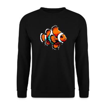 Clownfische - Unisex Pullover - Schwarz - Vorne - Alina (178cm) & Michal (187cm)