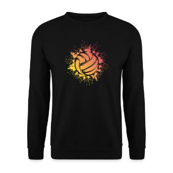 Ballon de volley-ball Explosion Icône du logo du joueur de volley-ball - Sweat-shirt Unisexe - noir - Devant - Alina (178cm) & Michal (187cm)