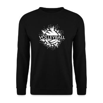 Volleyball Ball Explosion Sport Beach Symbol Logo - Unisex Pullover - Schwarz - Vorne - Alina (178cm) & Michal (187cm)