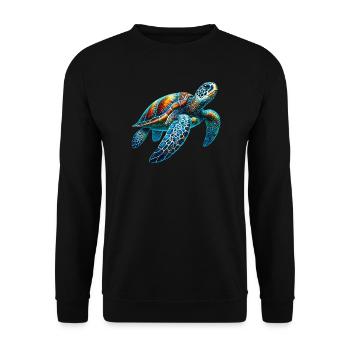 Turtle - Unisex Sweatshirt - black - Front - Alina (178cm) & Michal (187cm)