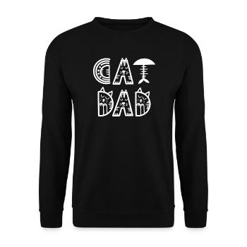 chat, amoureux des chats, propriétaire de chat - Sweat-shirt Unisexe - noir - Devant - Alina (178cm) & Michal (187cm)