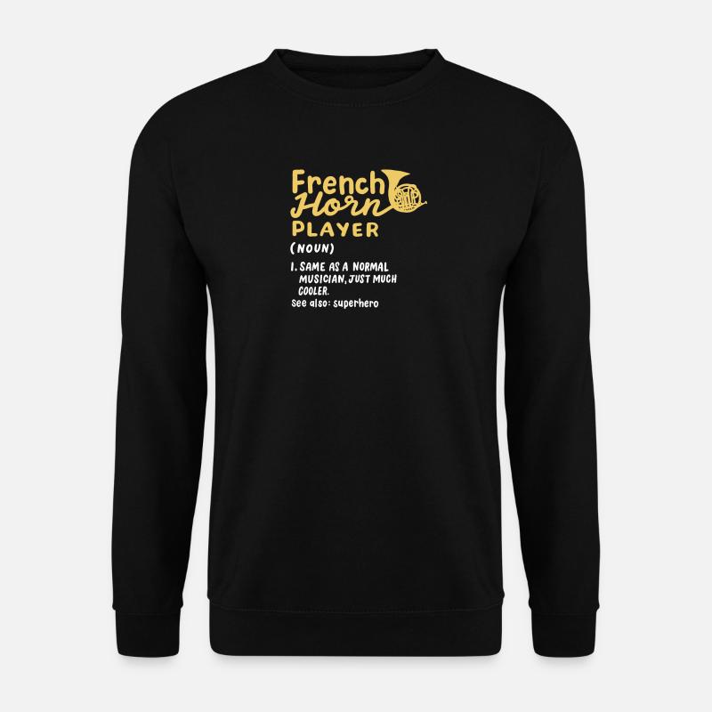 Waldhornspieler Musiker - Unisex Pullover - Schwarz