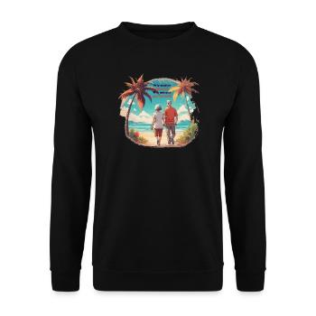 Nous sommes à la retraite - Sweat-shirt Unisexe - noir - Devant - Alina (178cm) & Michal (187cm)