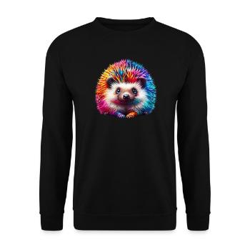 Igel - Unisex Pullover - Schwarz - Vorne - Alina (178cm) & Michal (187cm)
