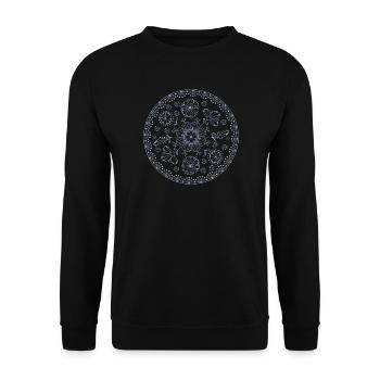 Motif floral - Sweat-shirt Unisexe - noir - Devant - Alina (178cm) & Michal (187cm)