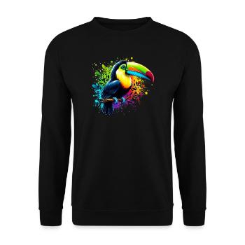 Toucan - Unisex Sweatshirt - black - Front - Alina (178cm) & Michal (187cm)