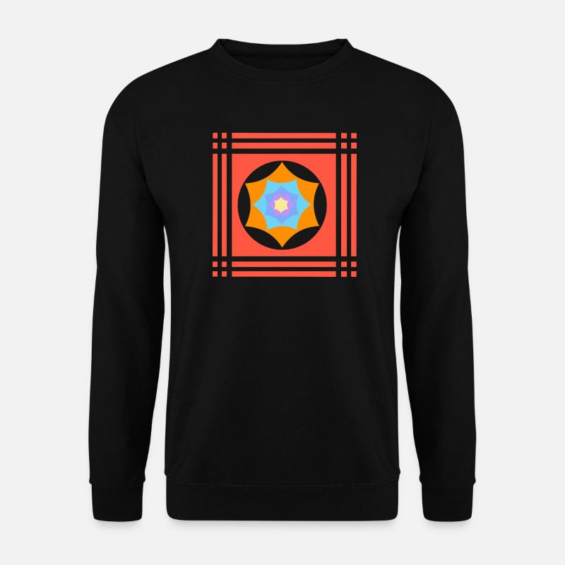 Farbenspiele mit Stern - Unisex Pullover - Schwarz