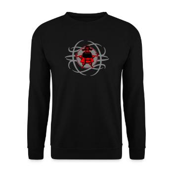 Mehr Pirat geht nicht! - Unisex Pullover - Schwarz - Vorne - Alina (178cm) & Michal (187cm)