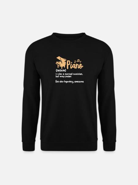 Klavierspieler Pianist - Unisex Pullover - Schwarz