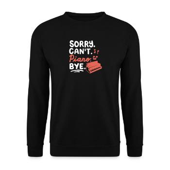 Piano Pianist - Unisex Pullover - Schwarz - Vorne - Alina (178cm) & Michal (187cm)