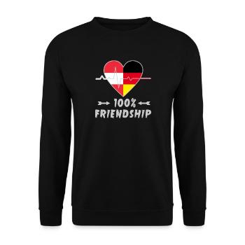 L'Autriche et l'Allemagne : amitié à 100 % - Sweat-shirt Unisexe - noir - Devant - Alina (178cm) & Michal (187cm)