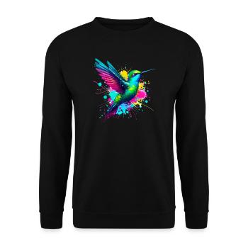Colibri - Sweat-shirt Unisexe - noir - Devant - Alina (178cm) & Michal (187cm)