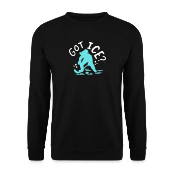 Eishockey Eishockeyspielerin - Unisex Pullover - Schwarz - Vorne - Alina (178cm) & Michal (187cm)