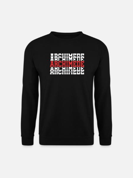 Archimede T-Shirt Geschenk gestapelter Text - Unisex Pullover - Schwarz