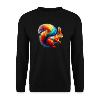 Squirrel - Unisex Sweatshirt - black - Front - Alina (178cm) & Michal (187cm)