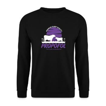 Propofol - Perfect Sleep Quality - Unisex Sweatshirt - black - Front - Alina (178cm) & Michal (187cm)