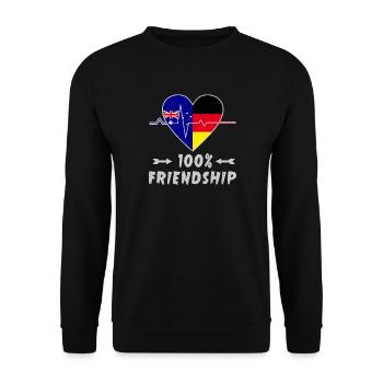 L'Australie et l'Allemagne : amitié à 100 % - Sweat-shirt Unisexe - noir - Devant - Alina (178cm) & Michal (187cm)