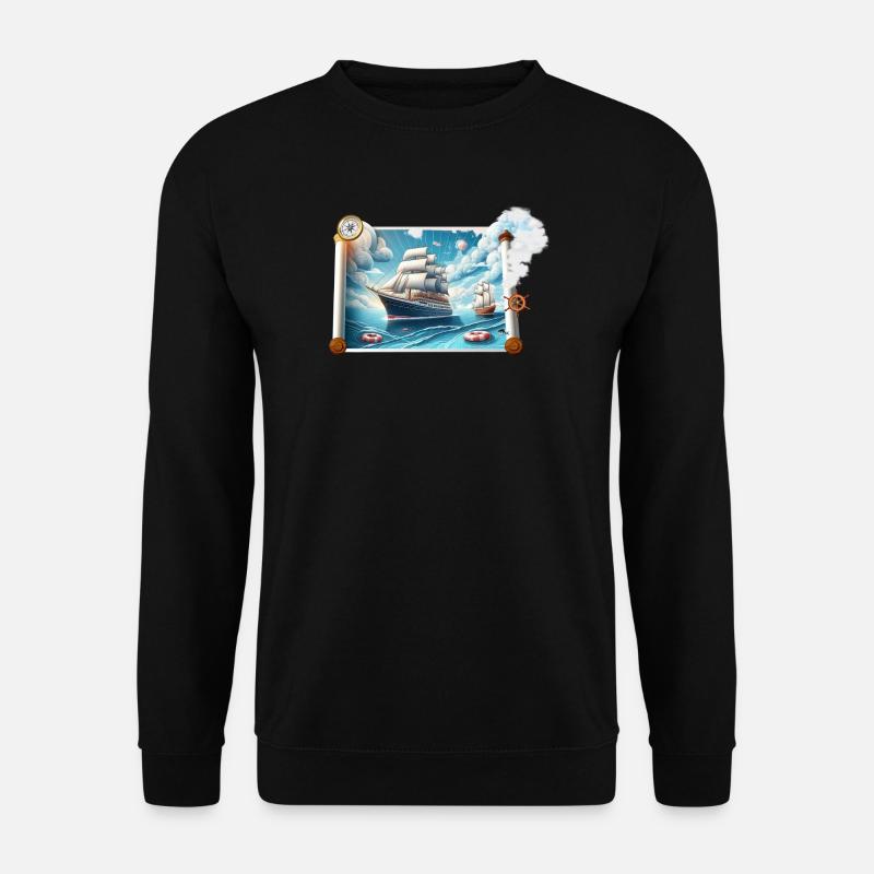 Nautische Segelreise - Unisex Pullover - Schwarz