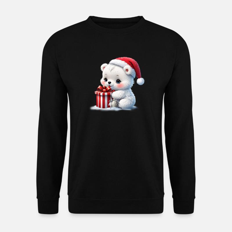The Christmas polar bear - Unisex Sweatshirt - black
