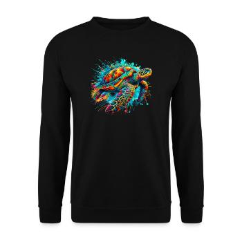 Turtle - Unisex Sweatshirt - black - Front - Alina (178cm) & Michal (187cm)