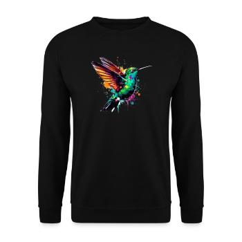 Colibri - Sweat-shirt Unisexe - noir - Devant - Alina (178cm) & Michal (187cm)
