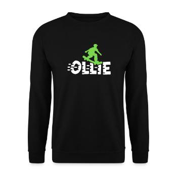 Ollie Skateboarding Skateboarder - Unisex Pullover - Schwarz - Vorne - Alina (178cm) & Michal (187cm)