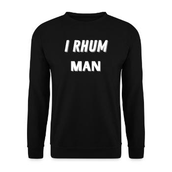 I Rhum Man - Sweat-shirt Unisexe - noir - Devant - Alina (178cm) & Michal (187cm)