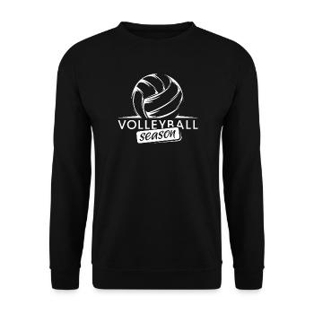 Volleyball Season Beach Volleyball Team Logo - Unisex Sweatshirt - black - Front - Alina (178cm) & Michal (187cm)