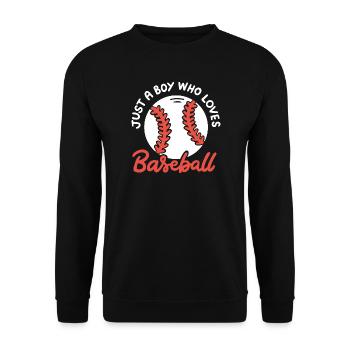 Baseball-Liebhaber Baseball-Spieler - Unisex Pullover - Schwarz - Vorne - Alina (178cm) & Michal (187cm)