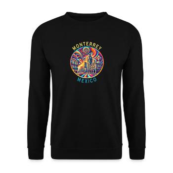 Monterrey, villes de Mexico, art et design - Sweat-shirt Unisexe - noir - Devant - Alina (178cm) & Michal (187cm)