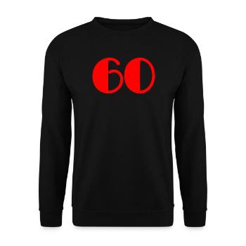 60. 60 YEARS. 60th ANNIVERSARY. 60TH BIRTHDAY. - Unisex Sweatshirt - black - Front - Alina (178cm) & Michal (187cm)