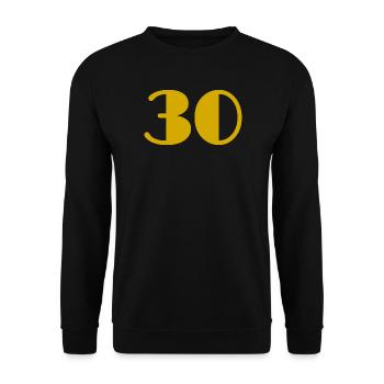 30. 30 YEARS. 30th ANNIVERSARY. 30 YEARS ANNIVERSARY. - Unisex Sweatshirt - black - Front - Alina (178cm) & Michal (187cm)