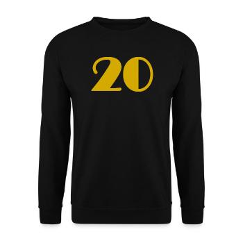 20. 20 YEARS. 20th ANNIVERSARY. 20 YEARS ANNIVERSARY. - Unisex Sweatshirt - black - Front - Alina (178cm) & Michal (187cm)