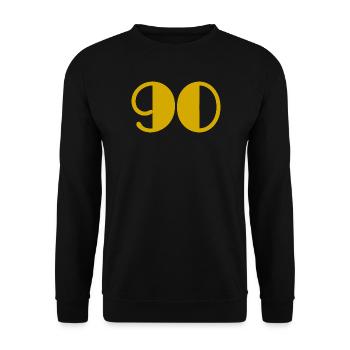 90. 90 ANS. 90e ANNIVERSAIRE. ANNIVERSAIRE 90 ANS. - Sweat-shirt Unisexe - noir - Devant - Alina (178cm) & Michal (187cm)